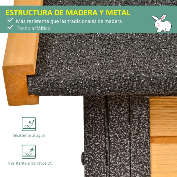 Coelheira para pequenos animais de estimação de 2 níveis com rampa e bandeja removível 122x63x92 cm madeira e cinza