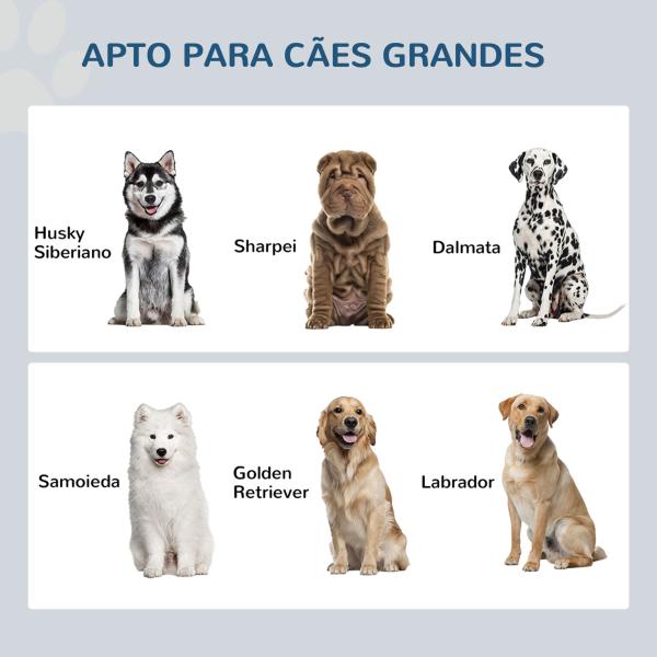 Comedouro Elevado para Cães com 2 Tigelas 2000ml de Aço Inoxidável Gaveta Oculta com Suporte de Madeira 60x30x36cm Branco