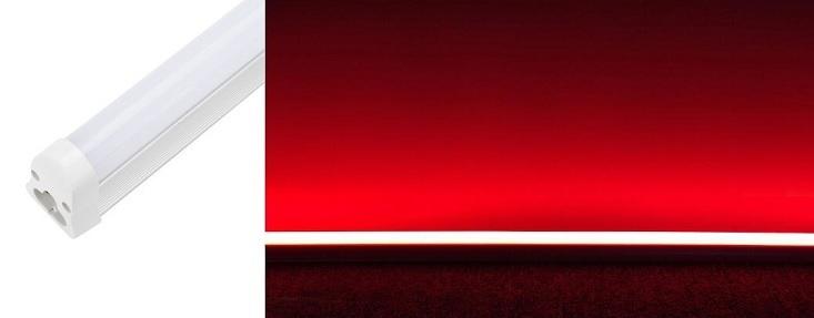 Armadura LED T5 18W 220V 1550Lm Cor Vermelho (1,20 mts)
