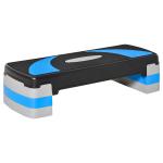 Step para Exercício Aeróbico Plataforma Step com Altura Ajustável em 3 Níveis com Carga Máxima 150kg para Exercício em Academia Casa 80x31x10 - 20cm Azul