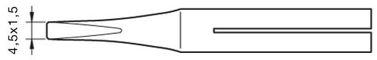 Ponteira 4,5x1,5mm p/ Ferros de Soldar JBC