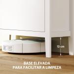 Sapateira Estreita com 2 Gavetas Prateleiras Ajustáveis e Puxadores em PU para 14 Pares de Sapatos 80x24x95,5 cm Branco