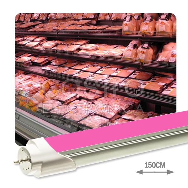 Tubo de LEDs T8 Opalino 1,50 mts 220V 25W Rosa (p/ Talho) 3000Lm