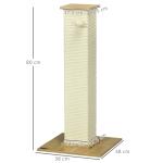 Poste Arranhador para Gatos com Poste de Sisal e Bola Suspensa para Interior 38x38x80cm Carvalho