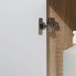Armário Casa de Banho Baixo Armário de Madeira com Gavetas e 2 Prateleiras para Sala de Estar Dormitório Cozinha 32,6x30x90cm Natural e Branco
