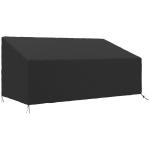 Capa Protetora para Móveis de Jardim 218x111x63 - 101 cm Cobertura de Móveis de Tecido Oxford 600D Impermeável para Sofás Bancos