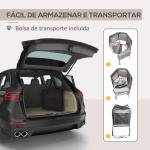 Parque para Animais de Estimação Dobrável com 2 Portas e Almofada Tecido Oxford Ø120x58 cm Preto