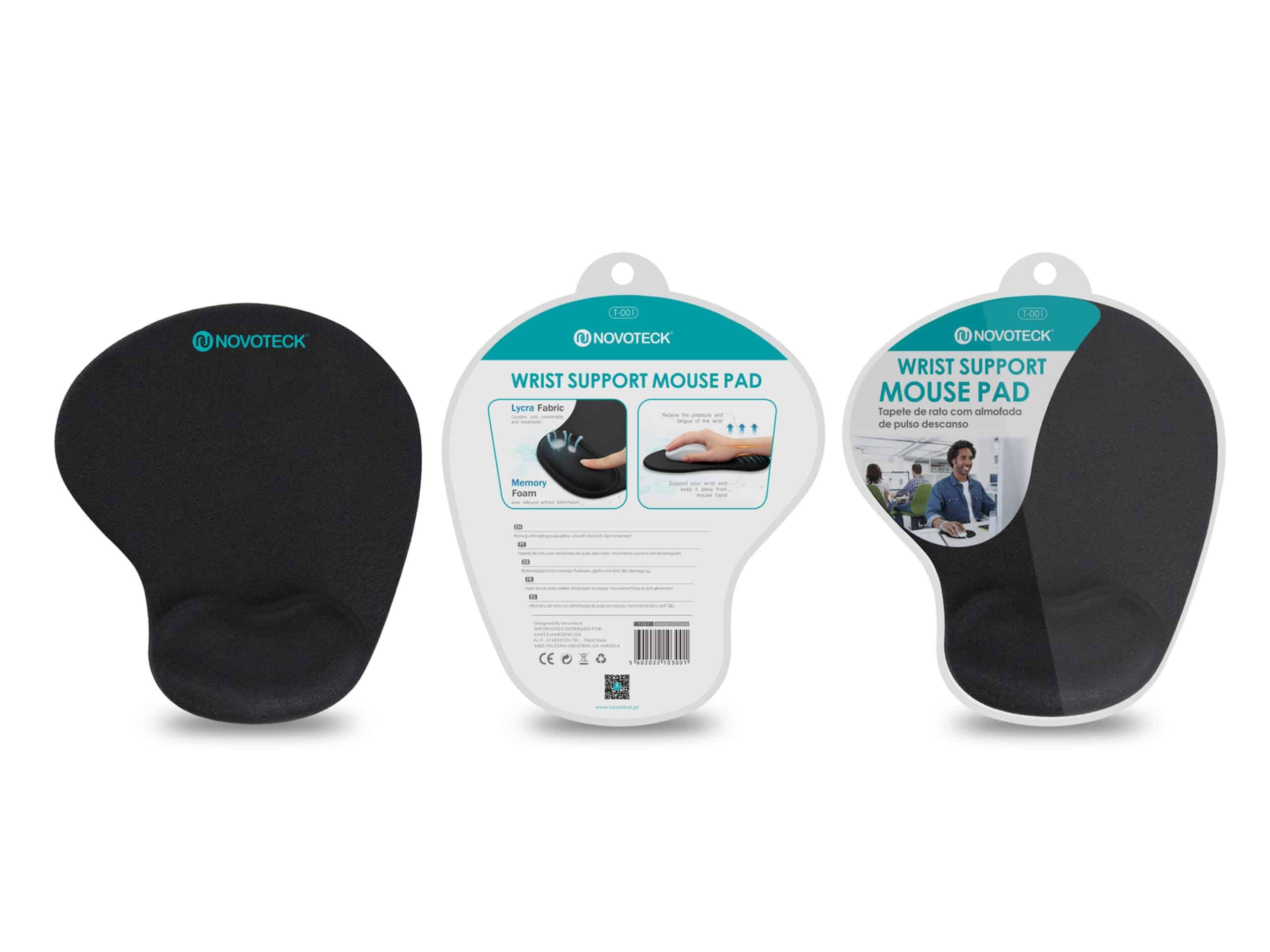 Tapete de Rato com Apoio de Pulso Ergonómico T - 001