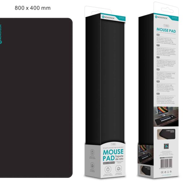 Tapete de Rato Grande T - 005 Preto 800x400mm, Superfície Premium, Antiderrapante