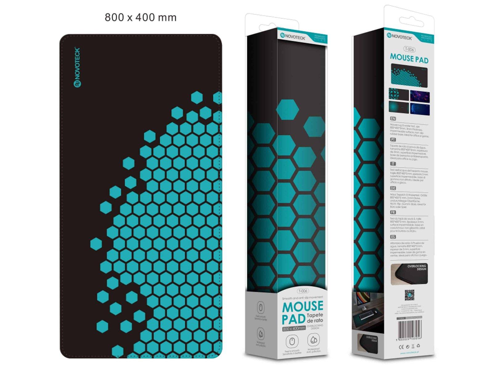 Tapete de Rato Gaming T-006,800x400mm, Base Antiderrapante, Padrão 2