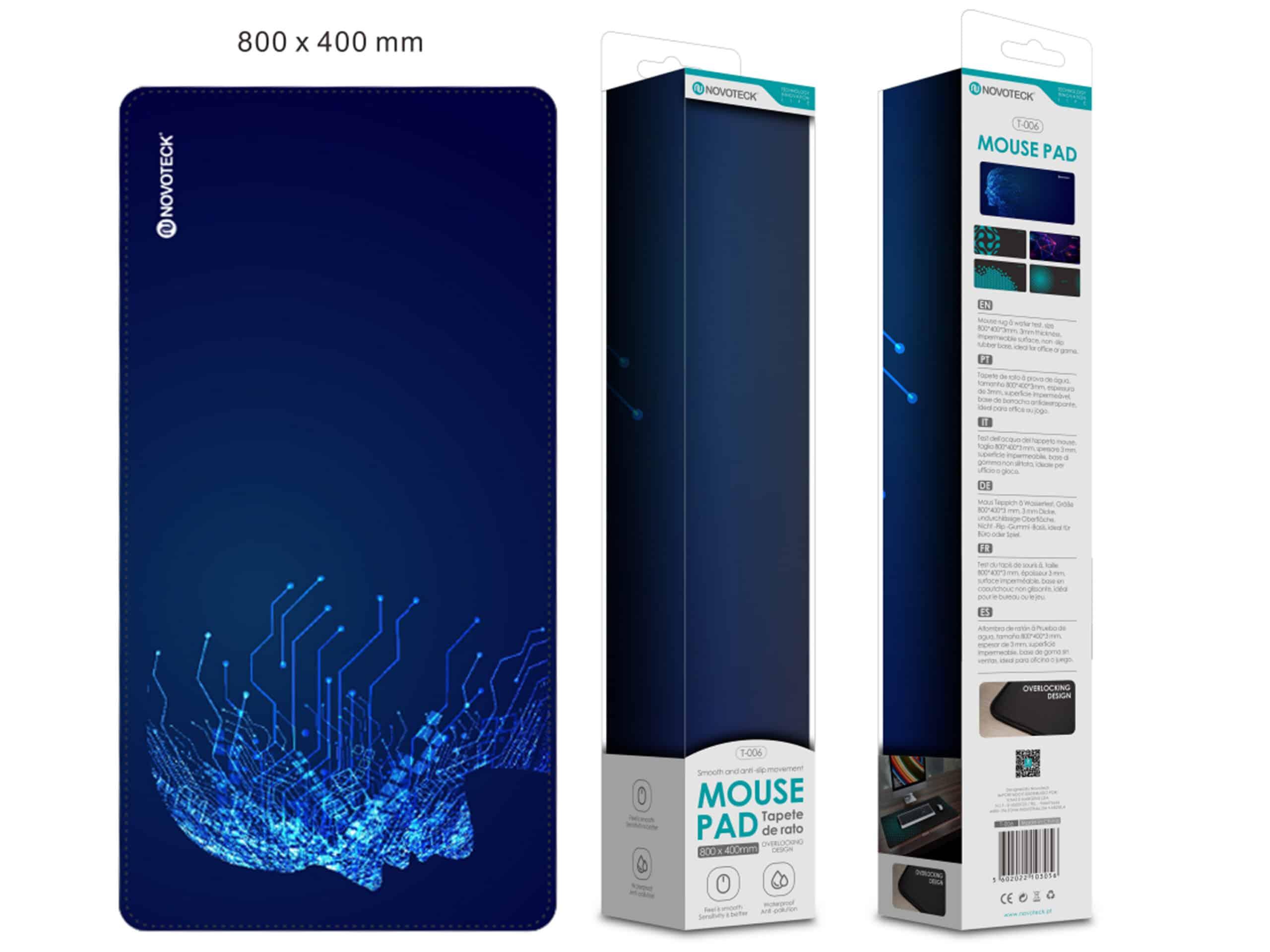 Tapete de Rato Gaming T - 006,800x400mm, Base Antiderrapante, Padrão 4