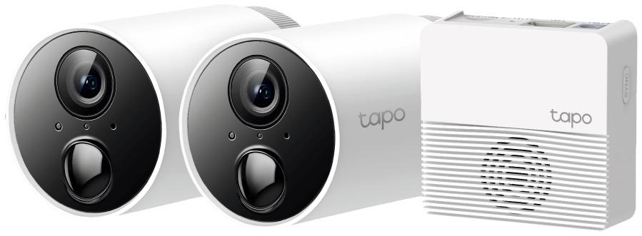 Pack 2x Câmaras de Vigilância IP Tapo C400S2 Outdoor/Indoor IP65 1080p Full HD + Hub H200 - TP - LINK