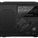 Rádio Portátil Analógico/Digital TAR1609 c/ Lanterna e Painel Solar (Preto) - PHILIPS