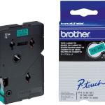Fita Laminada TC - 701 Preto Sobre Verde (7,7mts/1,2cm) - BROTHER