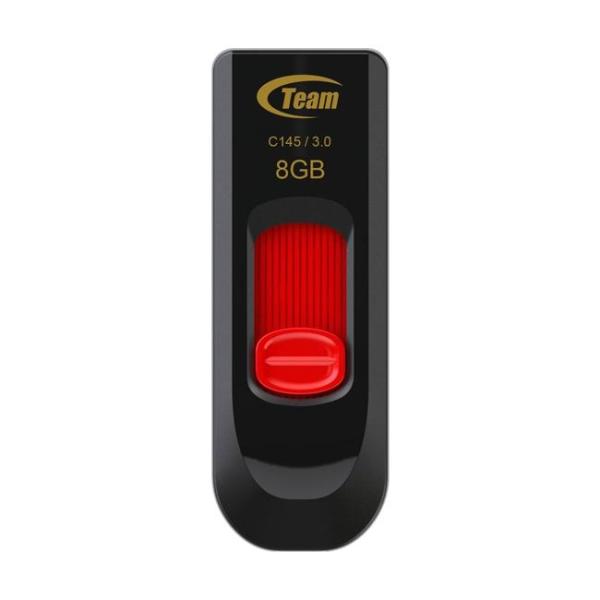 Pen Drive C145 8 GB USB Type - A 3.2 Gen 1 (3.1 Gen 1) (Preto, Vermelho) - TEAM GROUP