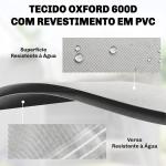Capa para Móveis de Jardim Capa Protetora para Baloiços de Exterior com Fecho de Correr 177x114x152 cm Cinzento