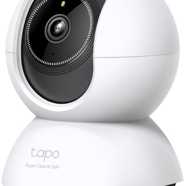 Câmara de Vigilância IP Tapo TC74 3K 5MP Wi - Fi Panorâmica Pan/Tilt (Branco/Preto) - TP - LINK