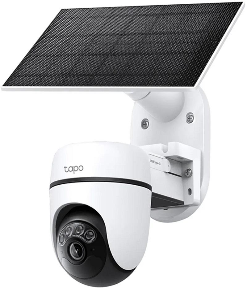 Câmara de Vigilância IP Tapo C90 KIT 2K Wi - Fi Exterior Pan/Tilt + Painel Solar (Branco) - TP - LINK