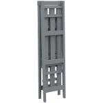 Suporte de Madeira para Plantas Dobrável de 3 Níveis com Estrutura em Forma de A para Jardim Pátio 100x36x112 cm Cinza