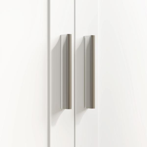 Mesa de Costura Dobrável com 6 Rodas Móvel para Máquina de Costura com 20 Pinos para Fios 4 Compartimentos 160x40x81,5 cm Branco