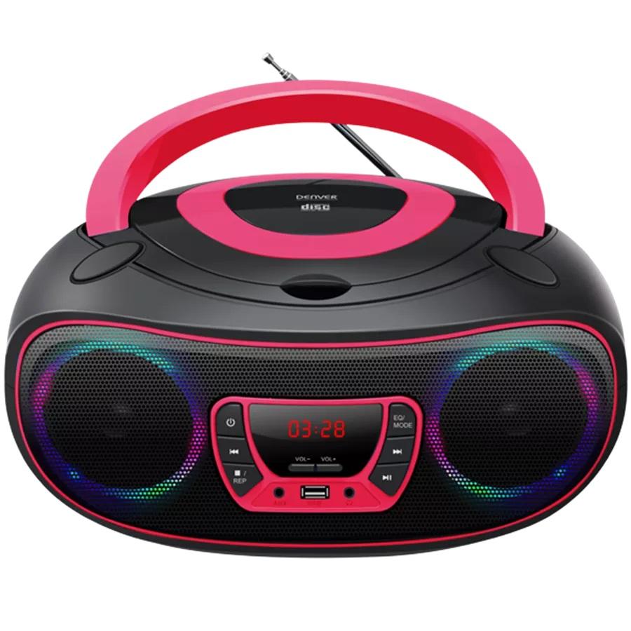 Rádio CDs TCL - 212BT 4W (Rosa) - DENVER