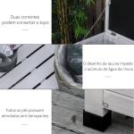 Baú de madeira ao ar livre Caixa de armazenamento de jardim com tampa que pode ser aberta 127x56x60 cm Branco
