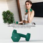 Conjunto de Halteres 2 x 1kg 2 x 32kg e 2 x 3kg Halteres Hexagonais com Suporte de Armazenamento para Treino Multicor