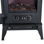 Lareira Elétrica Portátil 1000/2000W com Efeito de Chama Realista e Proteção Contra Superaquecimento 41,5x28x54 Preto