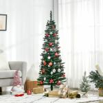 Árvore de Natal Artificial 150cm Ignífugo com 294 Pontas de Ramo PVC Decoração de Natal para Interiores Verde