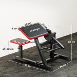 Máquina de Bíceps e Tríceps 2 em 1 Banco de Curl de Pregador com Assento e Suporte de Cotovelo Ajustáveis 105x95x80 cm Preto