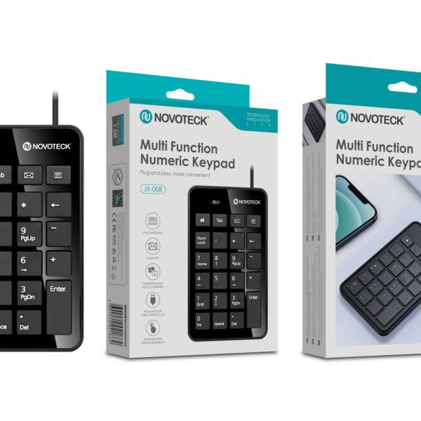 Teclado Numérico Multifuncional NOVOTECK JX - 008 - Eficiência e Conforto no Trabalho