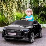 Carro Elétrico Audi E - Tron 12V com Faróis Buzina Música MP3 TF USB e Abertura da Porta 3 - 8km/h 108x60x47 cm Preto