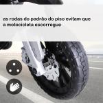Mota Elétrica Infantil Motocicleta para Crianças acima de 3 anos Bateria 6V com Luzes e Música 105x52,3x62,3 cm Azul