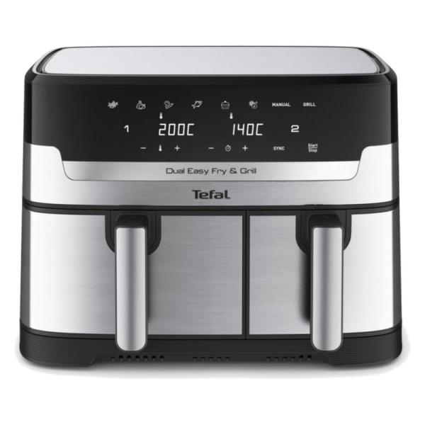 Fritadeira Dual Easy Fry & Grill EY905D 8,3L 2700W (Inox) - TEFAL
