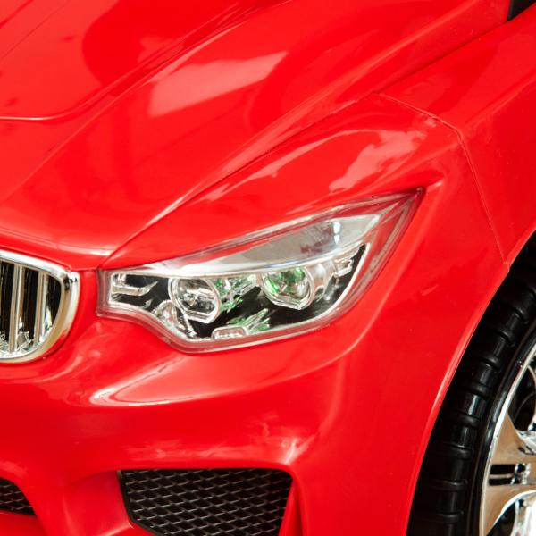 Carro Andador para Crianças de 18 - 36 Meses com Faróis Música Buzina Volante Compartimento de Armazenamento e Alça para Empurrar 63,5x28x36 Vermelho
