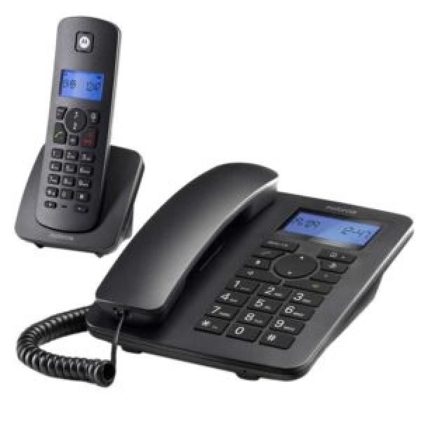 Telefone Motorola C4201 Combo Fixo e Sem Fios Preto — Recondicionado