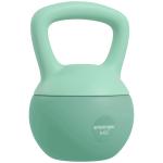 Kettlebell de 8 kg Pesa Russa Preenchida de Areia Metálica e Alça Antiderrapante para Treino em Casa Ginásio 19x19x28 cm Verde