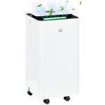 Desumidificador Elétrico 10L/dia Depósito 2,5L Silencioso com 5 Modos 2 Velocidades Ecrã LED e Temporizador 25x25x50,5 cm Branco