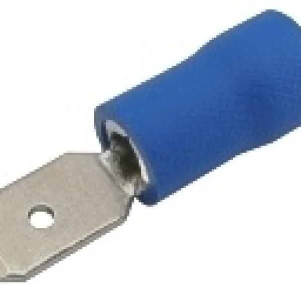 Terminal Isolado Macho Azul 4,8mm