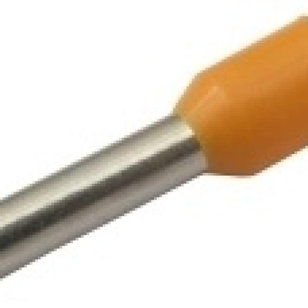 Ponteira Isolada p/ Fio 4mm/AWG14 - Amarelo
