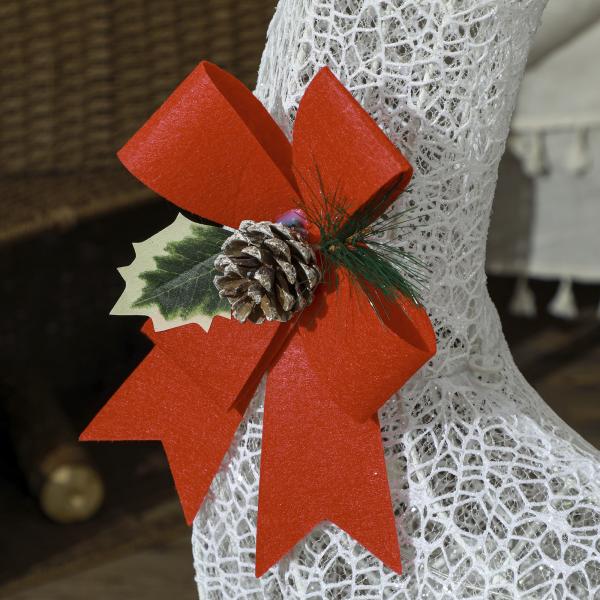 Rena com Trenó Luminoso Decoração de Natal com 170 LED Branco Quente Iluminação Natalícia 50x29x42 cm Multicor