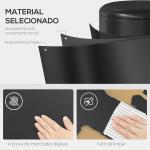 Caixote do Lixo de Cozinha 30L com Pedal, Tampa de Fecho Suave e Balde Interior Removível, Preto