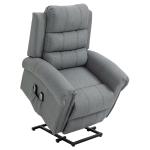 Poltrona Reclinável Elétrica Levanta Pessoas com Massagem Vibratória e Aquecimento 98x96x105 cm Cinza