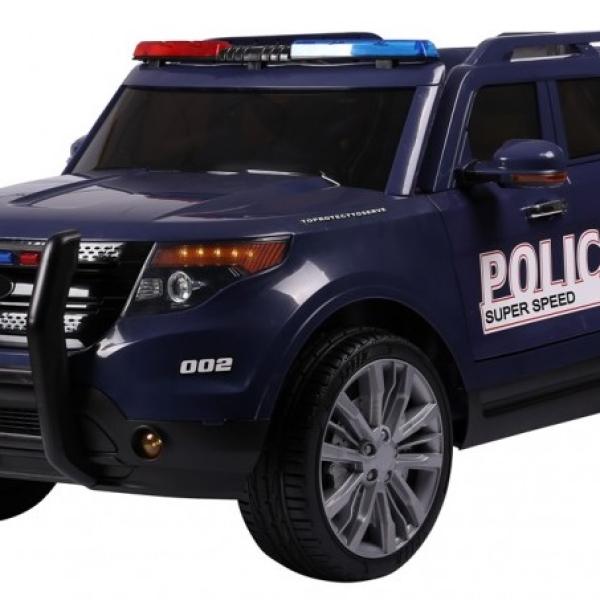 Carro Elétrico POLICE Racer (Monolugar) Azul