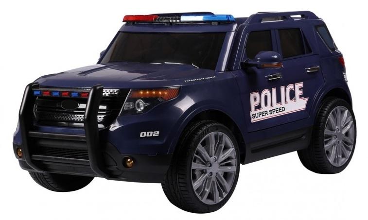 Carro Elétrico POLICE Racer (Monolugar) Azul