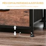 Suporte para Cabides com 4 Prateleiras de Armazenamento e Barra de Pendurar Estilo Industrial 101x39x160cm Madeira e Branco