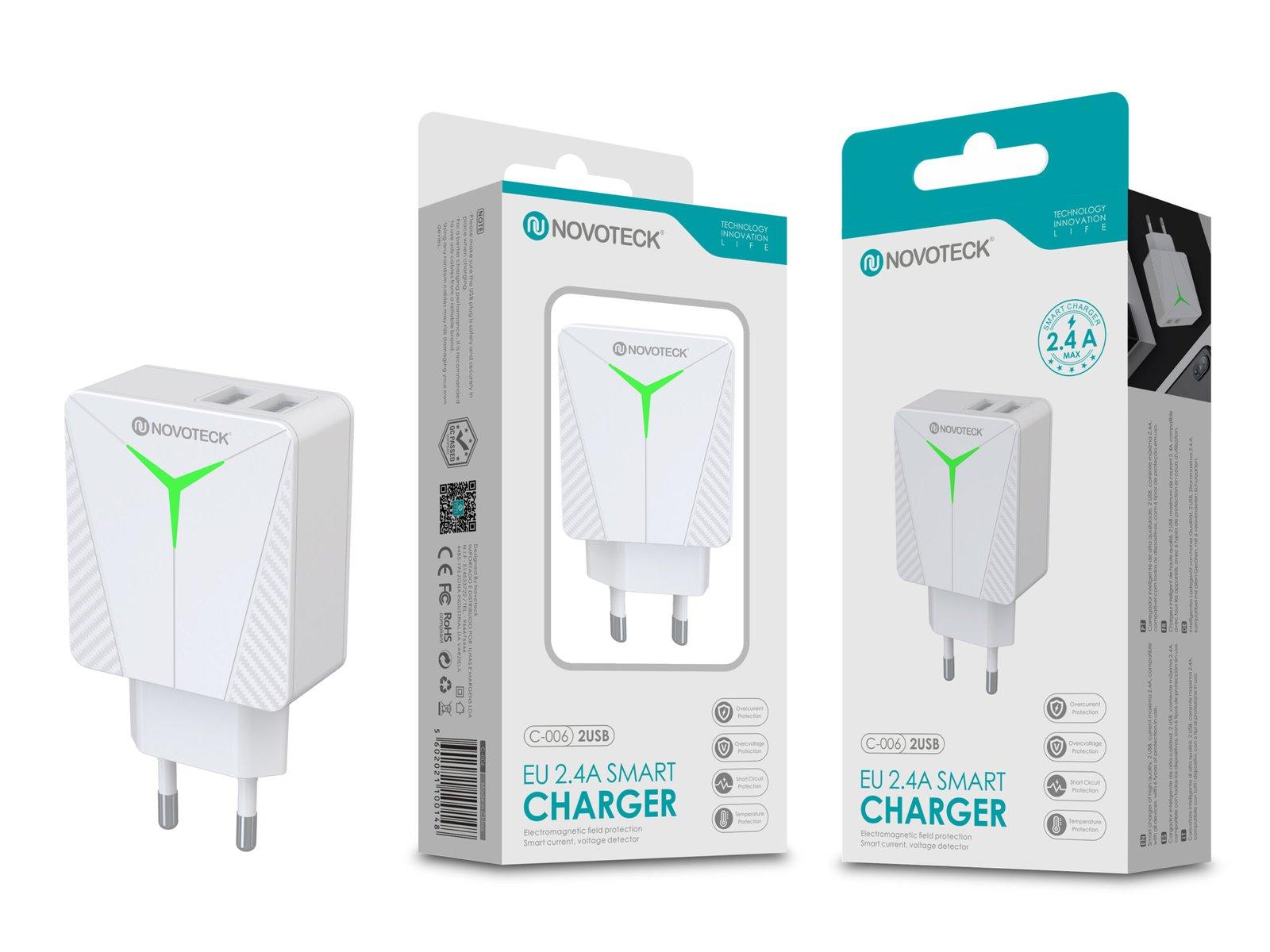 Carregador 2.4A 2USB Ic Smart C-006