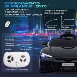 Carro Elétrico AUDI RS E - Tron GT 12V com 2 Motores Faróis LED Buzina Música USB 3 - 5km/h 103x58x41cm Preto