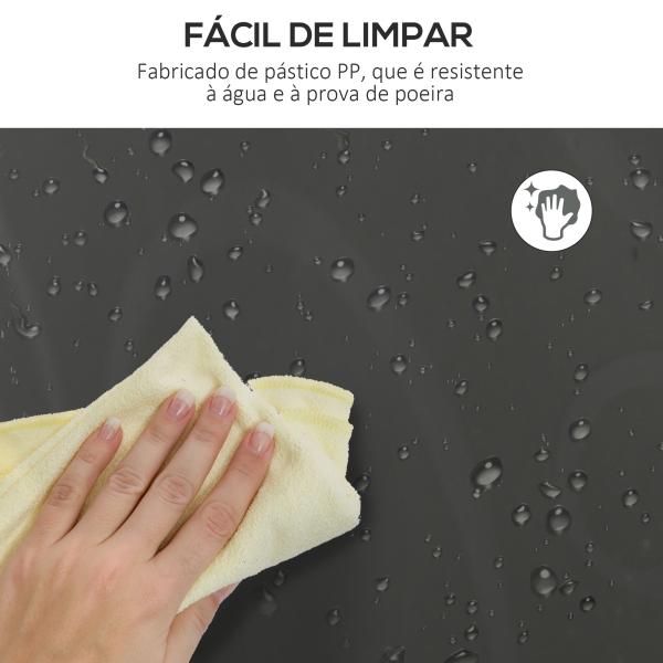 Armário Modular de Plástico Armário com 12 Cubos Organizadores de Sapatos Roupas Brinquedos 125x32x125cm Branco e Preto