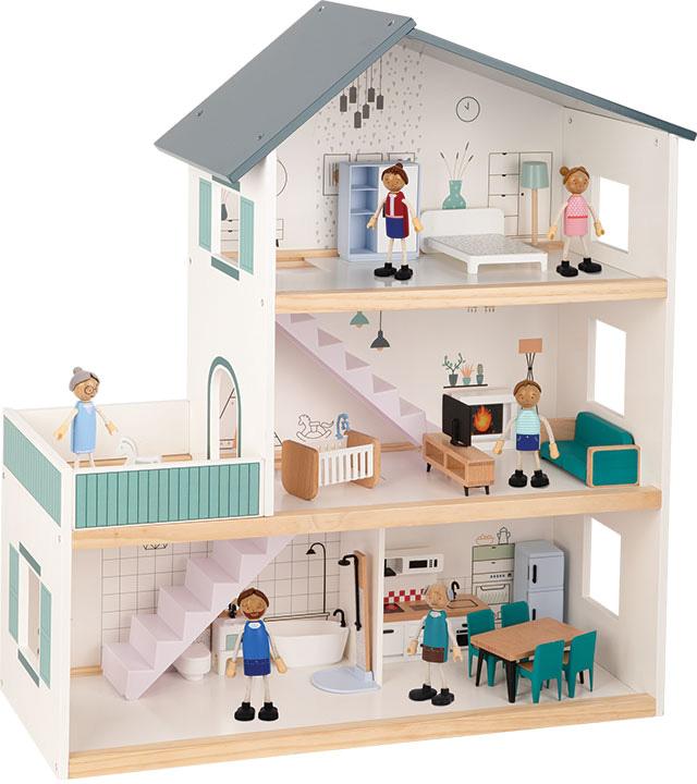 Casa Grande de Bonecas Madeira 31 pcs 3+ - WOODEN TOYS